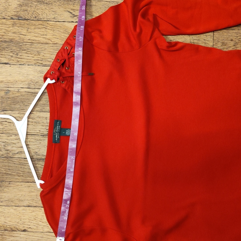 Ralph Lauren Jean Company Red Large Women's Top - Picture 10 of 11